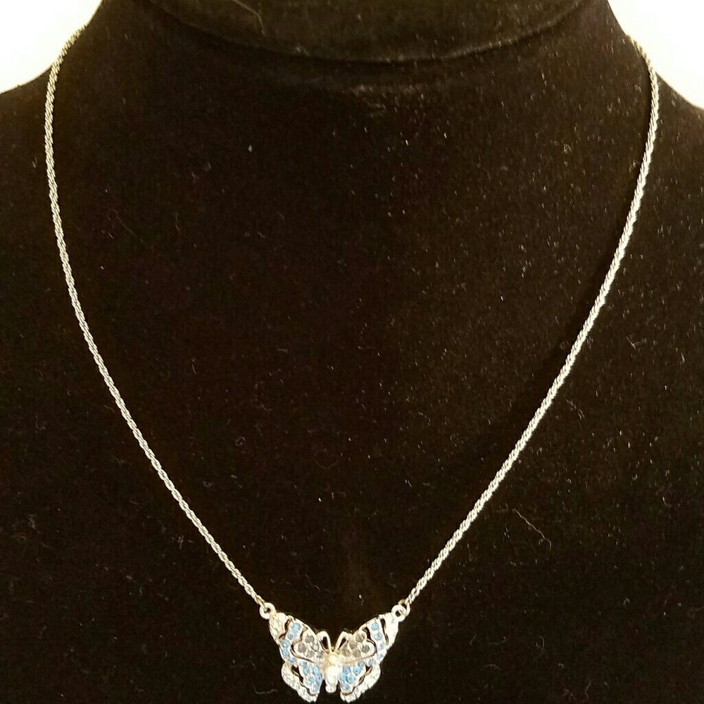 16 Inch Bling Butterfly Necklace